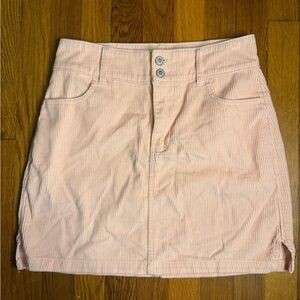 Hollister Light Pink Corduroy Mini Skirt
